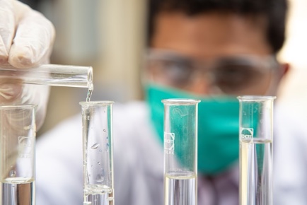 Researcher in lab